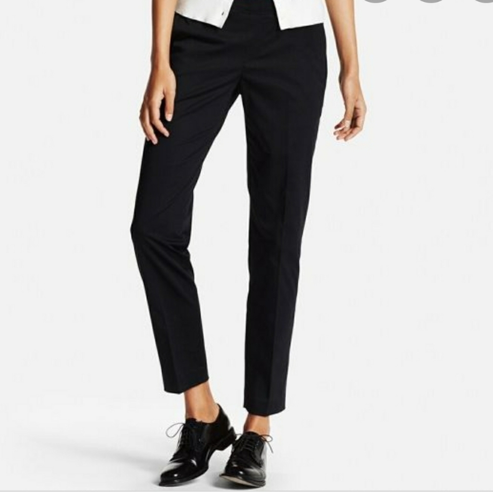 UNIQLO Satin Ankle Length Pants - black